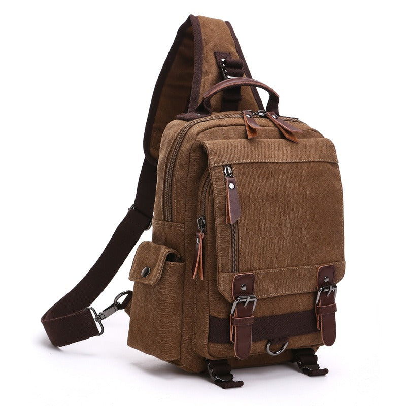 Vintage Multi-Pocket Heavyweight Canvas Rucksack