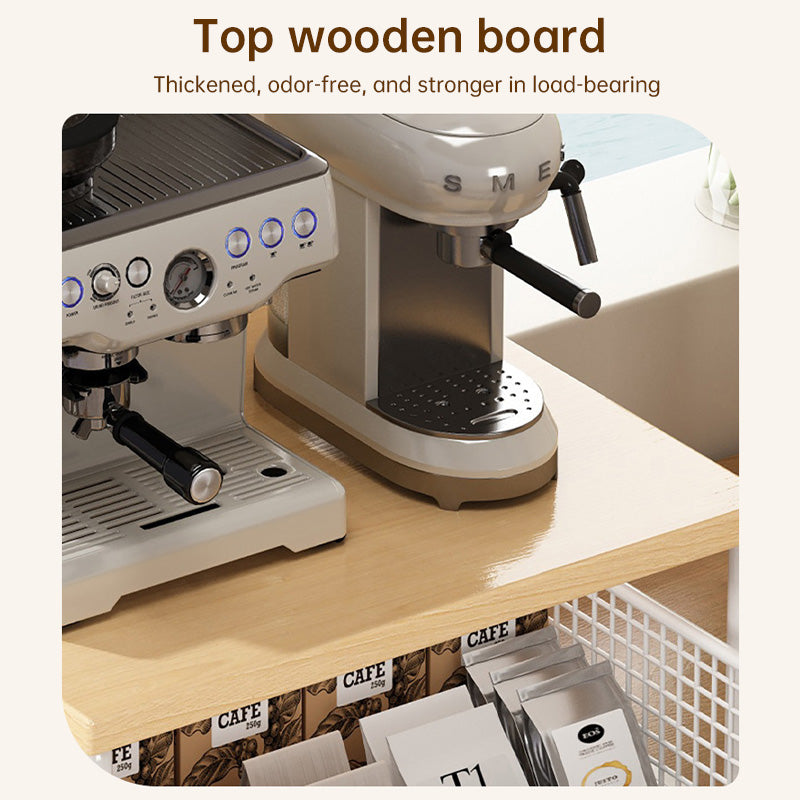 Modern Kitchen Microwave Shelf – Space-Saving Countertop Storage for Appliances, Elegant Design