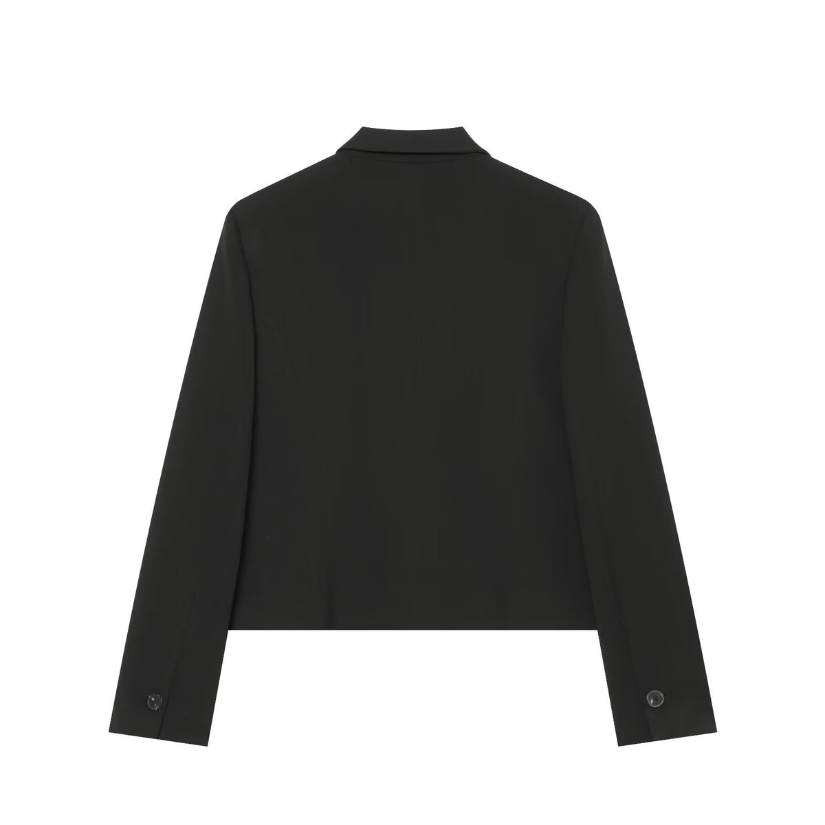 Single-Breasted Cropped Blazer & High-Waist Flared Trouser Suit Set