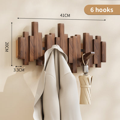 Coat Racks Wall Hanging Wall Entry Door Porch Hanging Scarf Coat Rack Perforated Solid Wood Creative Piano Keys Clothes Hook