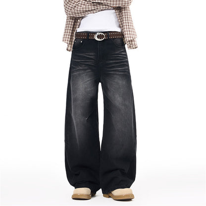 Vintage Baggy Wide-Leg Panelled Denim Jeans