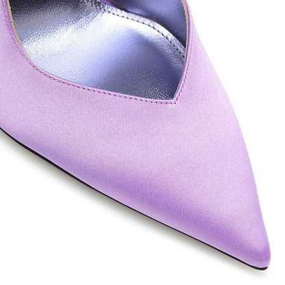 Silk Pointed-Toe Ankle Lace-Up Stiletto Sandals