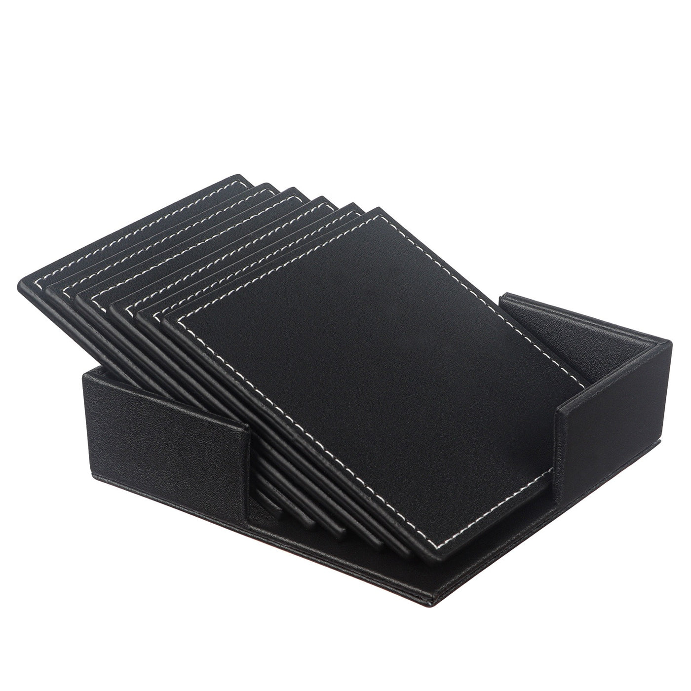 Creative PU leather coaster Exquisite insulated tea water cushion Square leather coaster