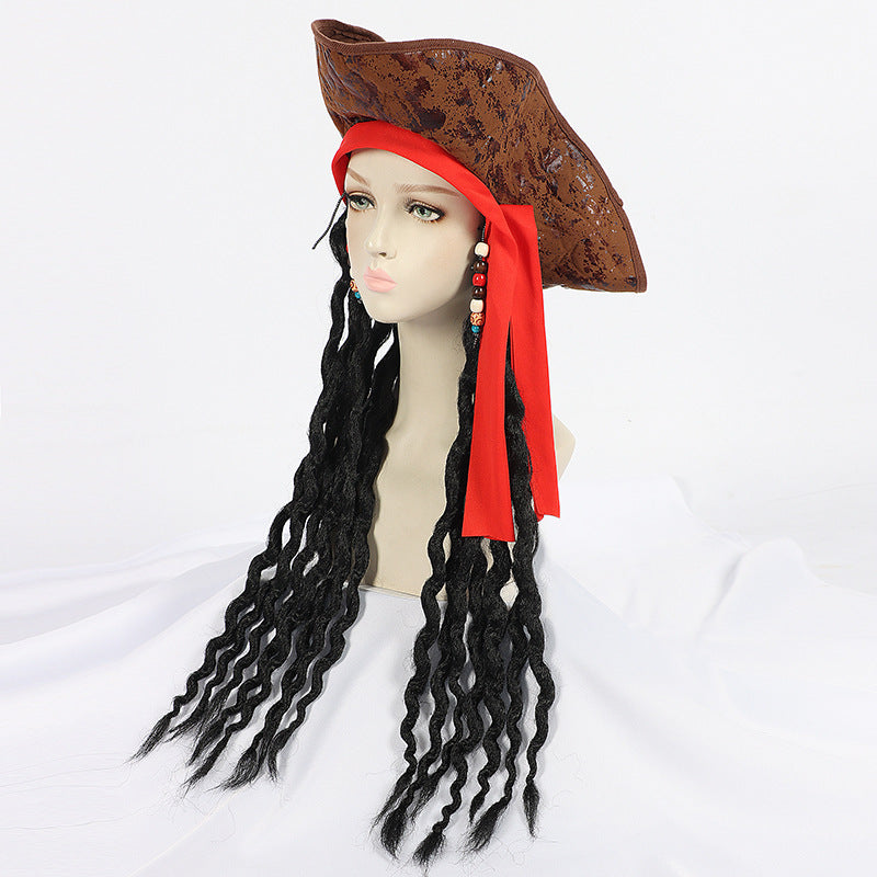 Cosplay costume Caribbean pirate long sleeved wig pants performance costume cosplay costume