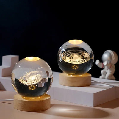 Moon Crystal Ball Lamp Galaxy Glass Night Light