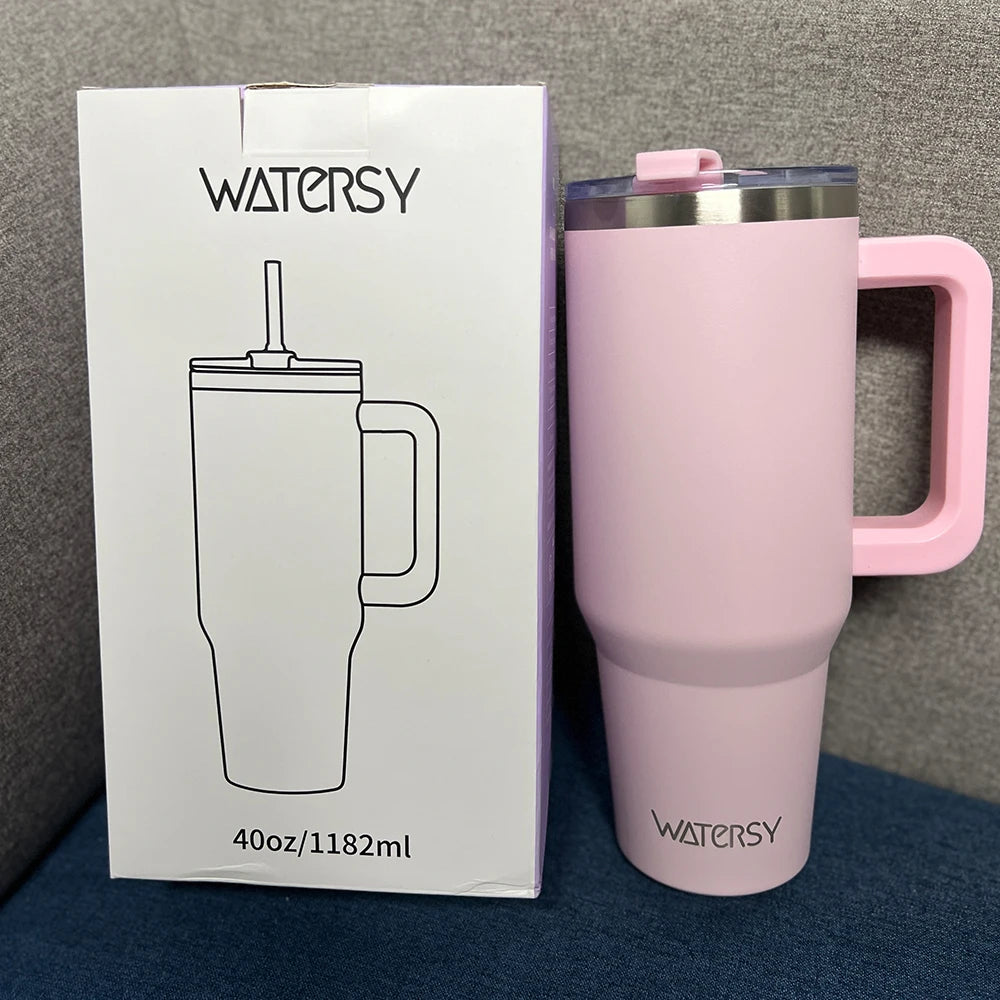 Thermal Mug with Handle & Straw 891/1182ml