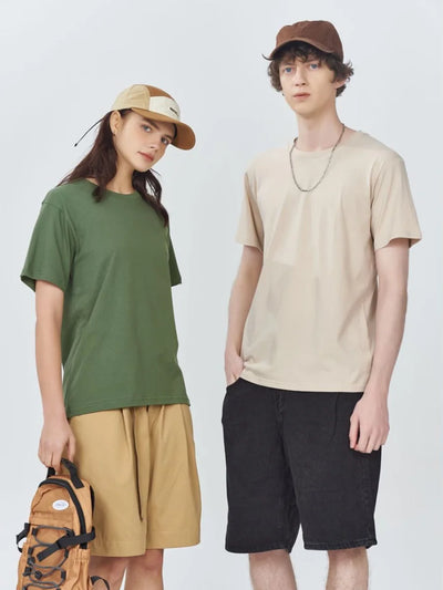 Men’s Cotton Summer Tee White/Black Solid Fashion Shirt