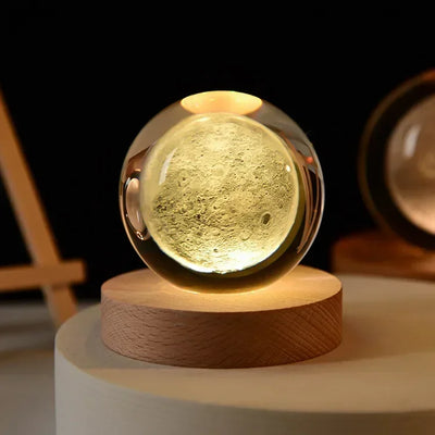 Moon Crystal Ball Lamp Galaxy Glass Night Light