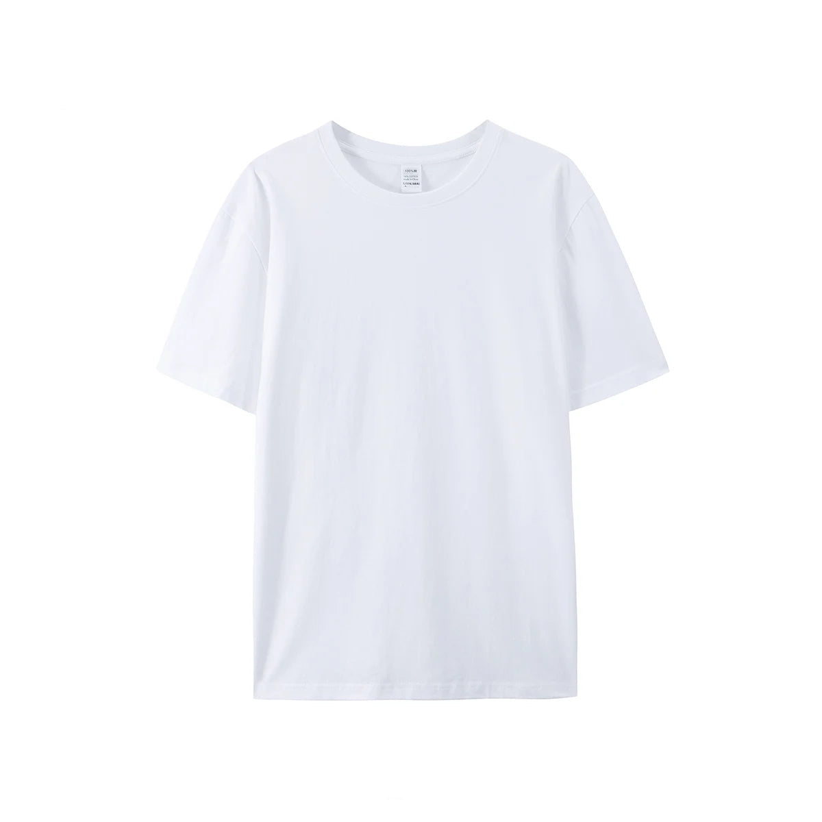 Men’s Cotton Summer Tee White/Black Solid Fashion Shirt