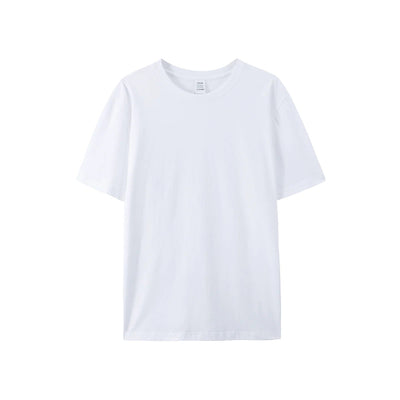 Men’s Cotton Summer Tee White/Black Solid Fashion Shirt