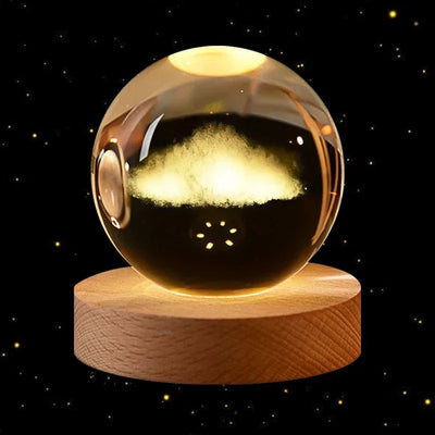 Moon Crystal Ball Lamp Galaxy Glass Night Light