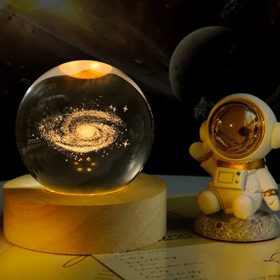 Moon Crystal Ball Lamp Galaxy Glass Night Light