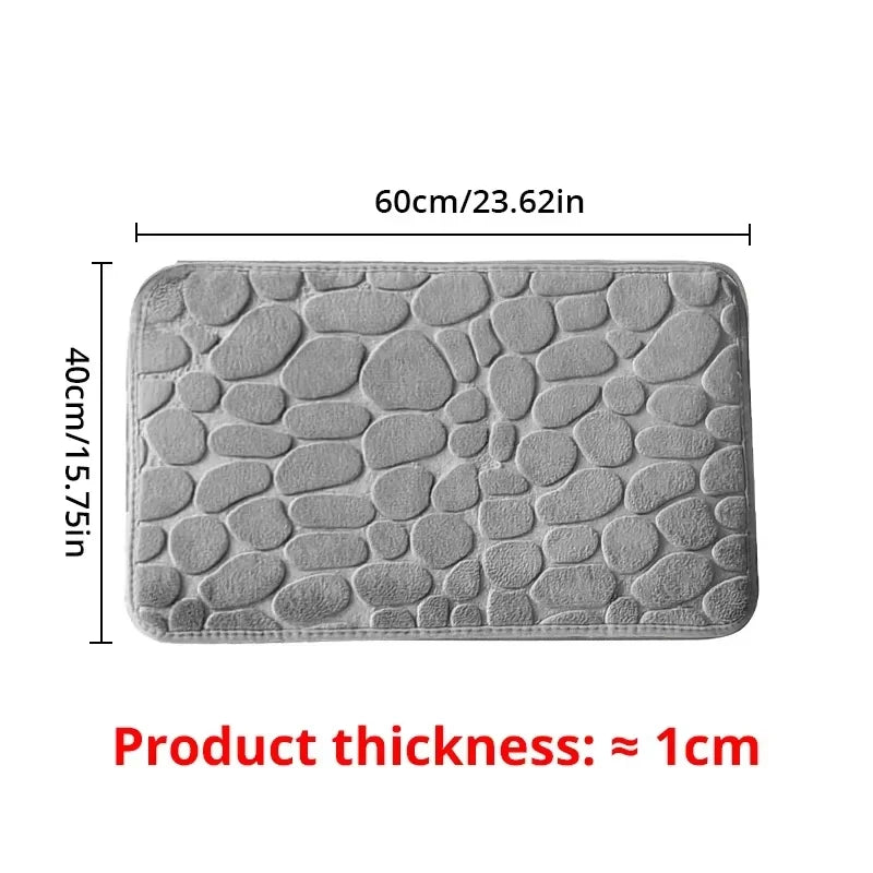 Non Slip Cobblestone Mat Bathroom & Living Room Rug