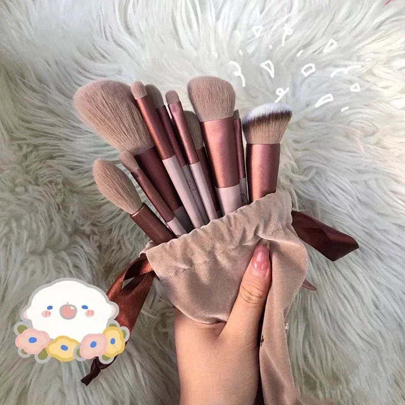 13pcs Beginner Makeup Brush Set Face & Eye Tools