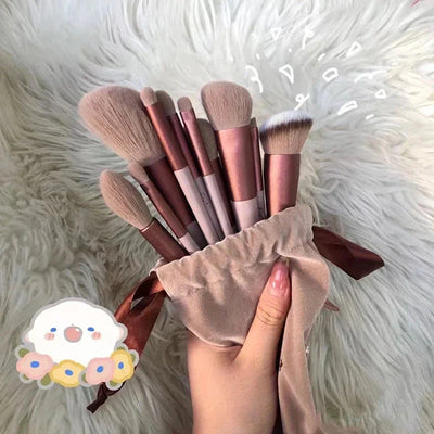 13pcs Beginner Makeup Brush Set Face & Eye Tools