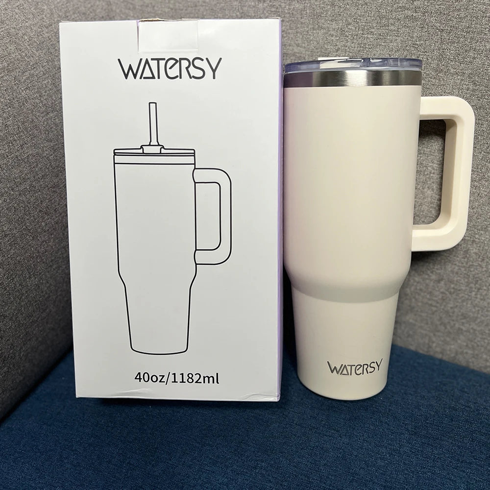 Thermal Mug with Handle & Straw 891/1182ml