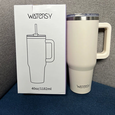 Thermal Mug with Handle & Straw 891/1182ml
