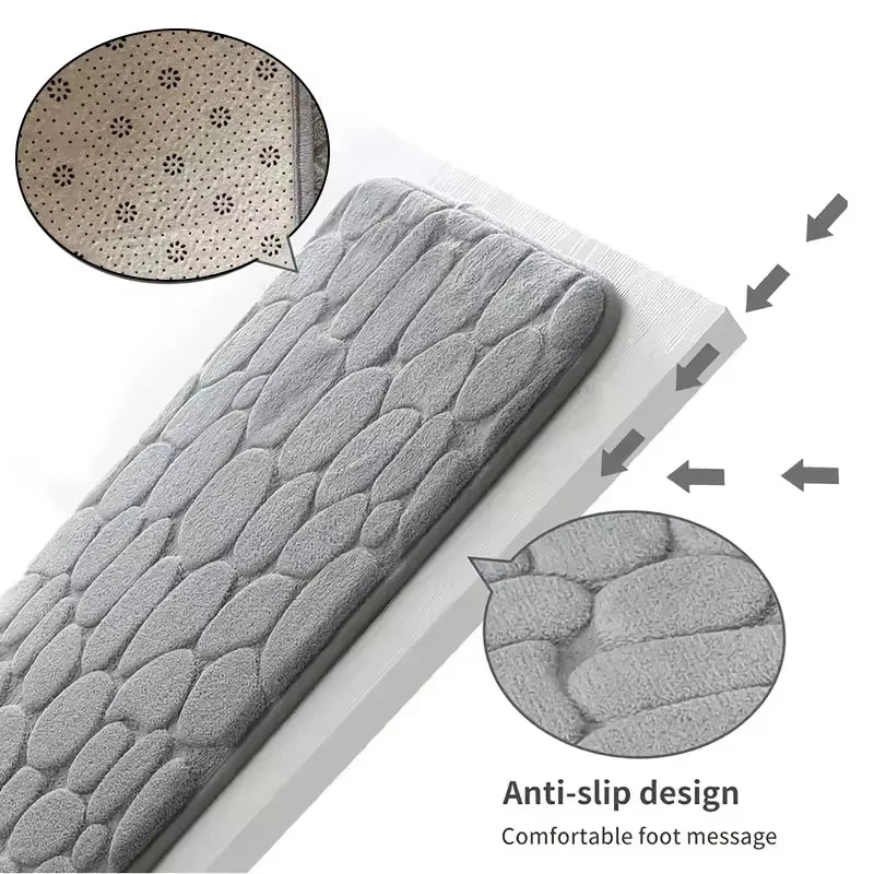 Non Slip Cobblestone Mat Bathroom & Living Room Rug