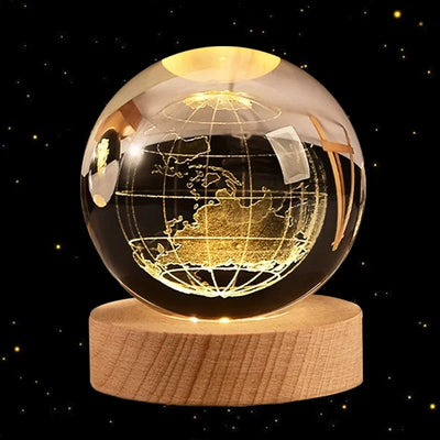 Moon Crystal Ball Lamp Galaxy Glass Night Light