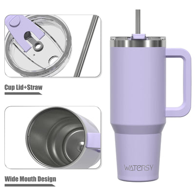 Thermal Mug with Handle & Straw 891/1182ml