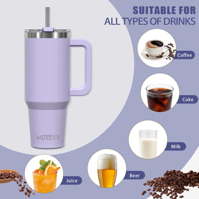 Thermal Mug with Handle & Straw 891/1182ml