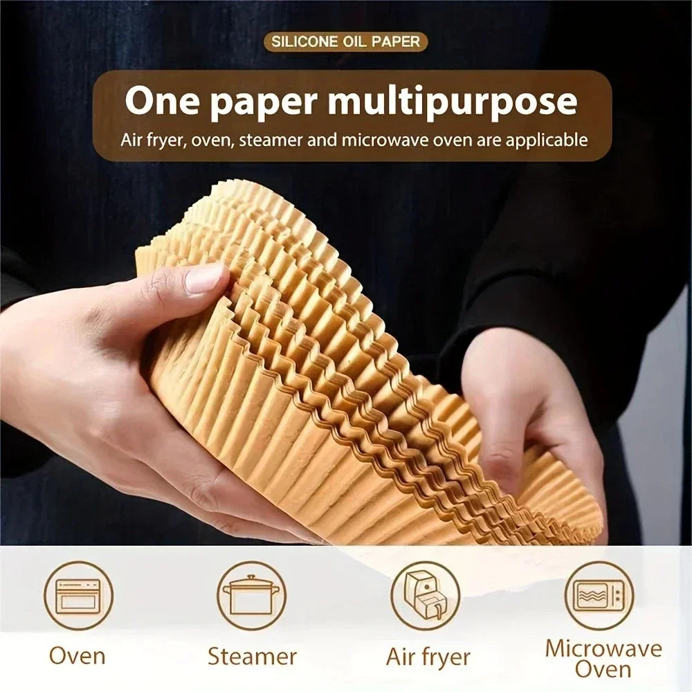 50pcs Air Fryer Paper Liners Disposable Baking Sheets