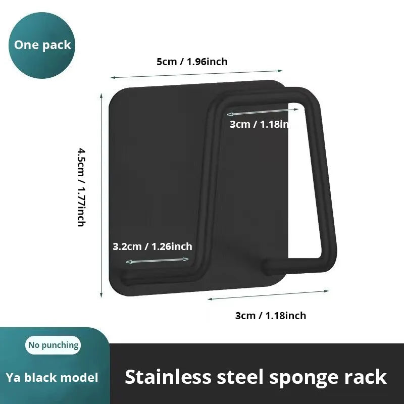 Sink Wall Sponge Holder Stainless Steel Draining Rack