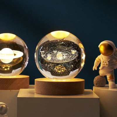 Moon Crystal Ball Lamp Galaxy Glass Night Light