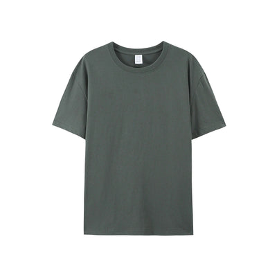 Men’s Cotton Summer Tee White/Black Solid Fashion Shirt