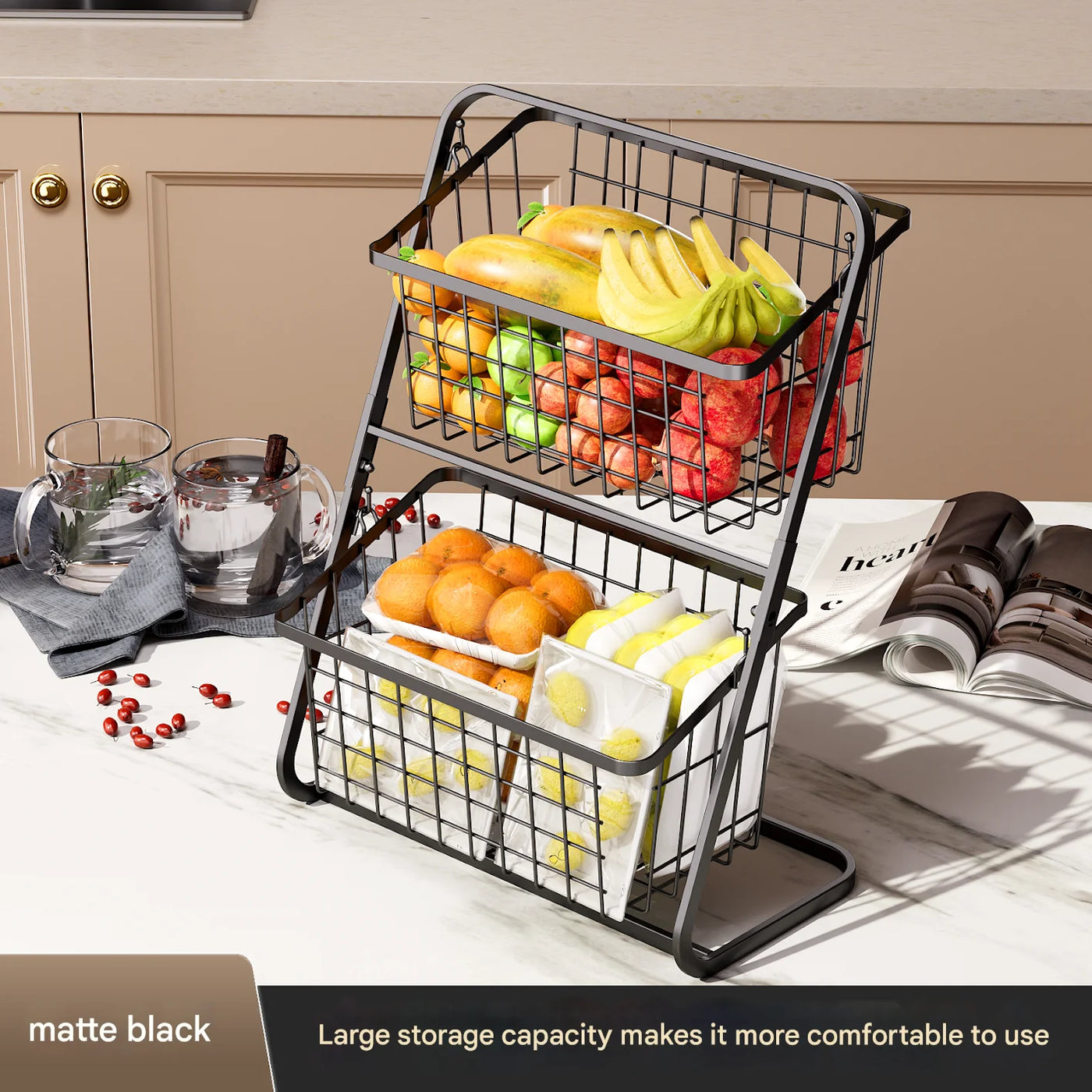 Multi Layer Kitchen Storage Rack Vegetable & Fruit Basket