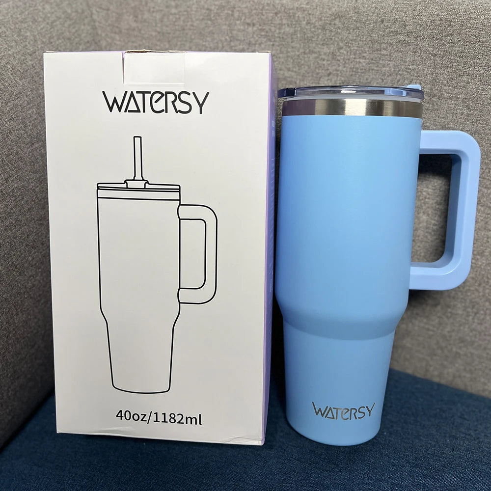 Thermal Mug with Handle & Straw 891/1182ml