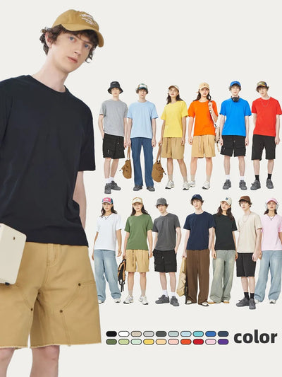 Men’s Cotton Summer Tee White/Black Solid Fashion Shirt