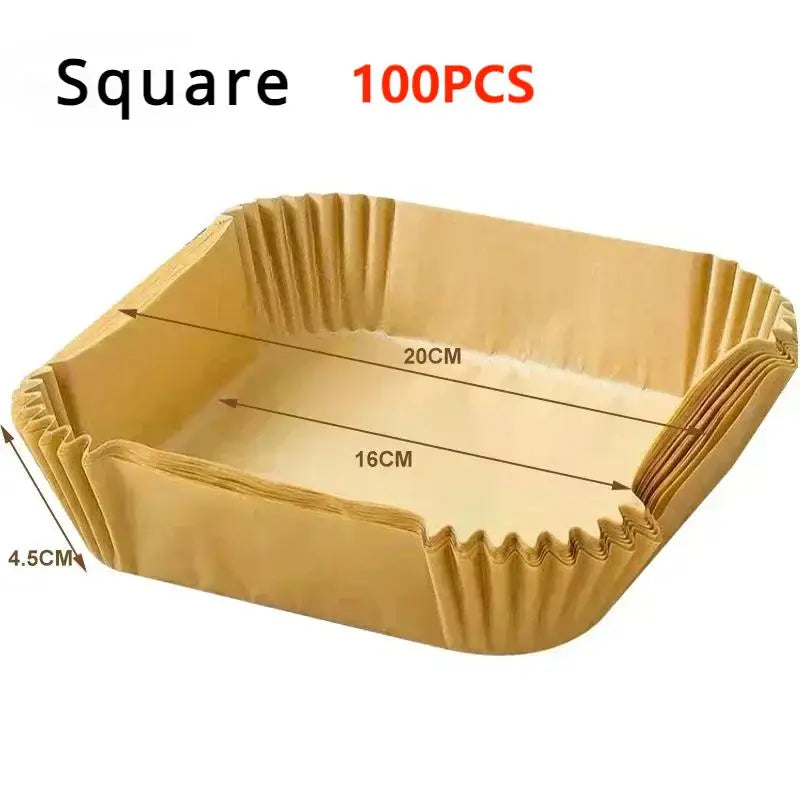 50pcs Air Fryer Paper Liners Disposable Baking Sheets