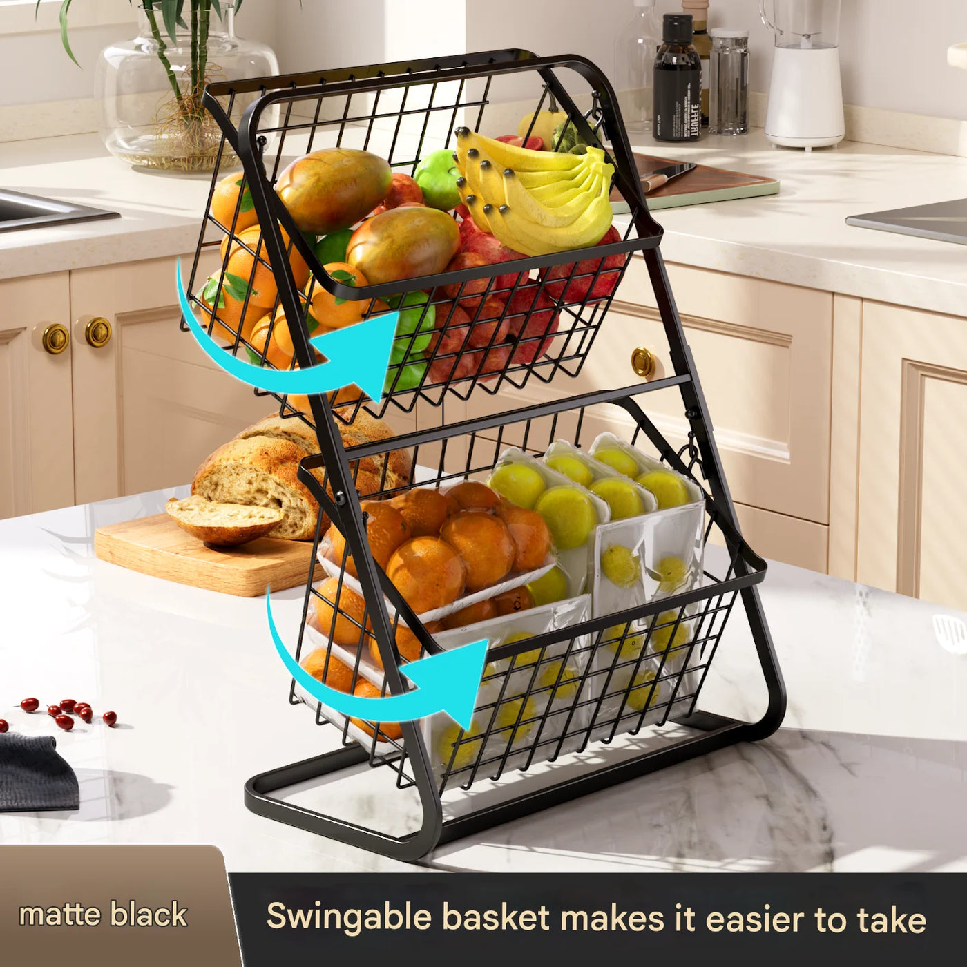 Multi Layer Kitchen Storage Rack Vegetable & Fruit Basket