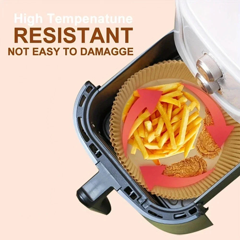 50pcs Air Fryer Paper Liners Disposable Baking Sheets
