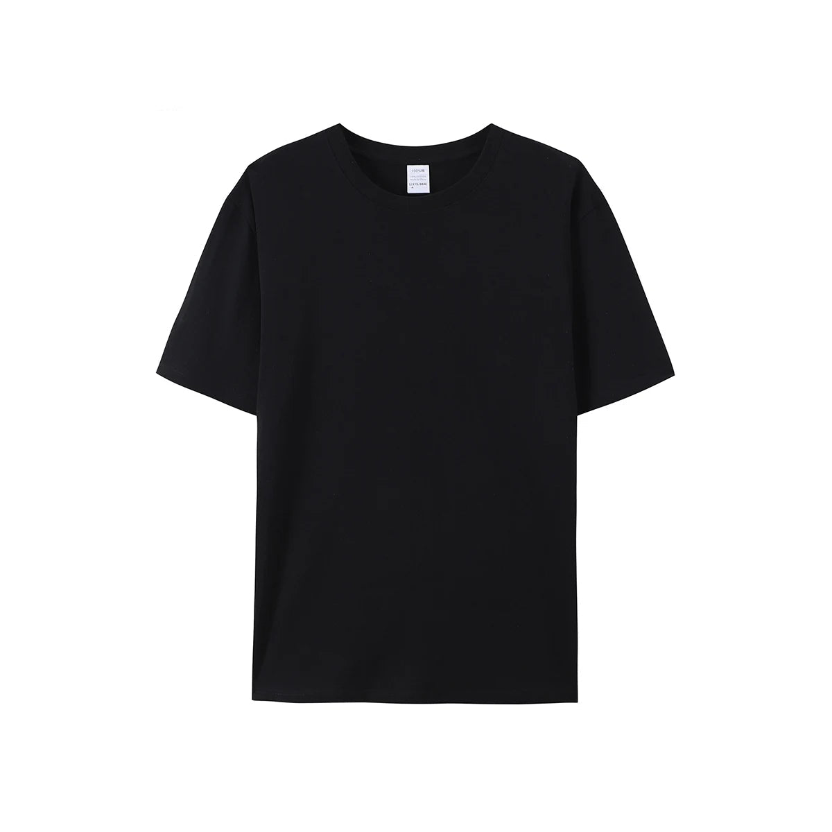 Men’s Cotton Summer Tee White/Black Solid Fashion Shirt