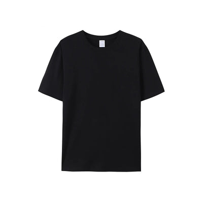Men’s Cotton Summer Tee White/Black Solid Fashion Shirt
