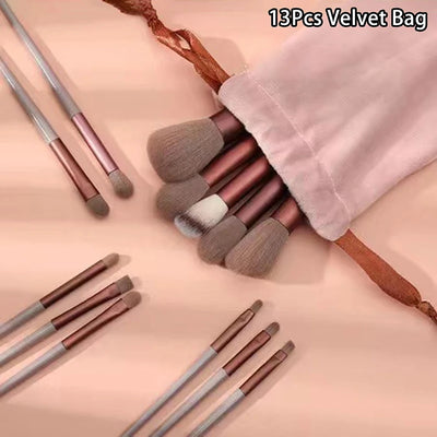 13pcs Beginner Makeup Brush Set Face & Eye Tools