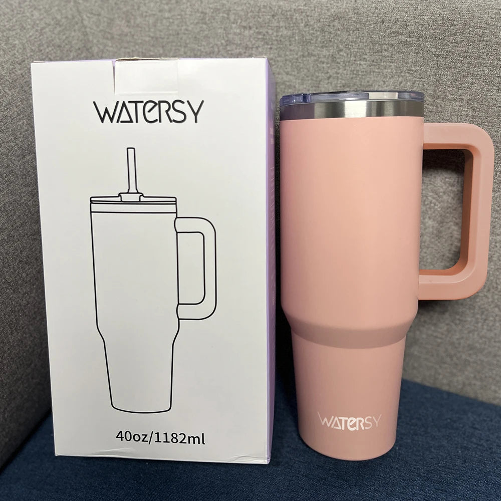 Thermal Mug with Handle & Straw 891/1182ml