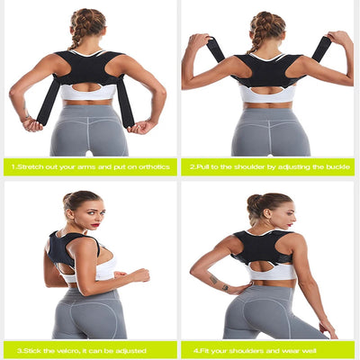 Back & Shoulder Support Adjustable Posture Corrector