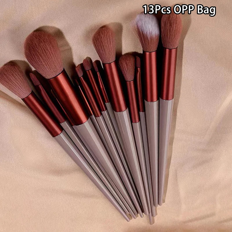 13pcs Beginner Makeup Brush Set Face & Eye Tools