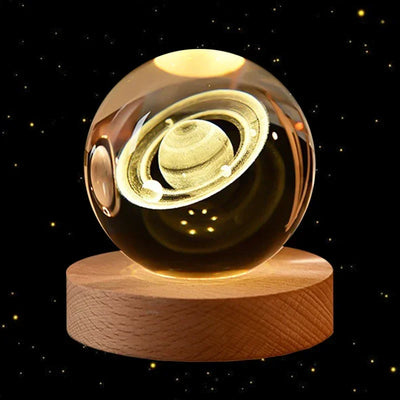 Moon Crystal Ball Lamp Galaxy Glass Night Light