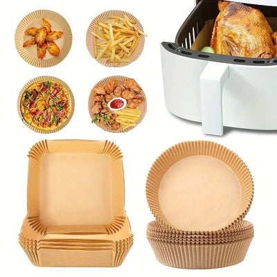 50pcs Air Fryer Paper Liners Disposable Baking Sheets