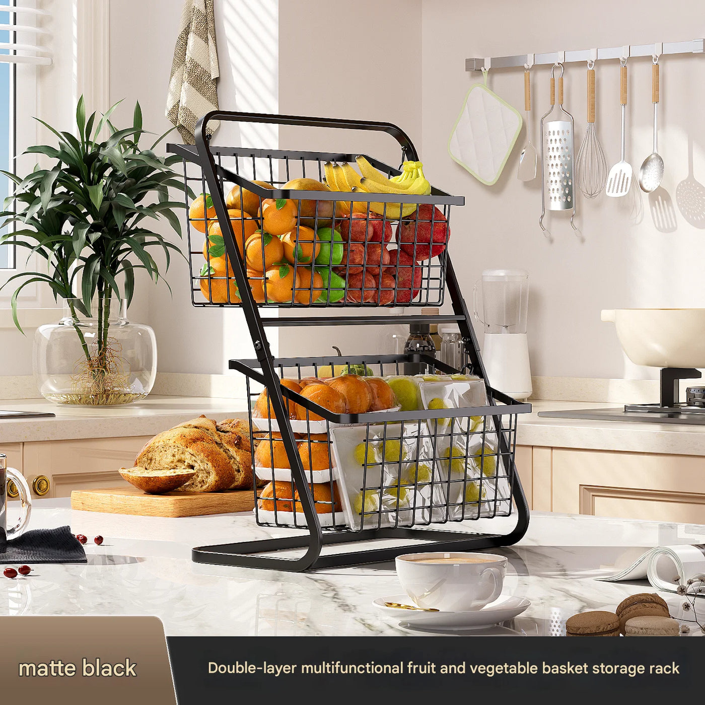 Multi Layer Kitchen Storage Rack Vegetable & Fruit Basket