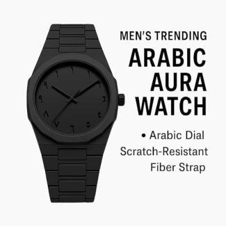 Full BLACK AURA Quartz Watch-Lightweight Design,Premium Quality Watch without box