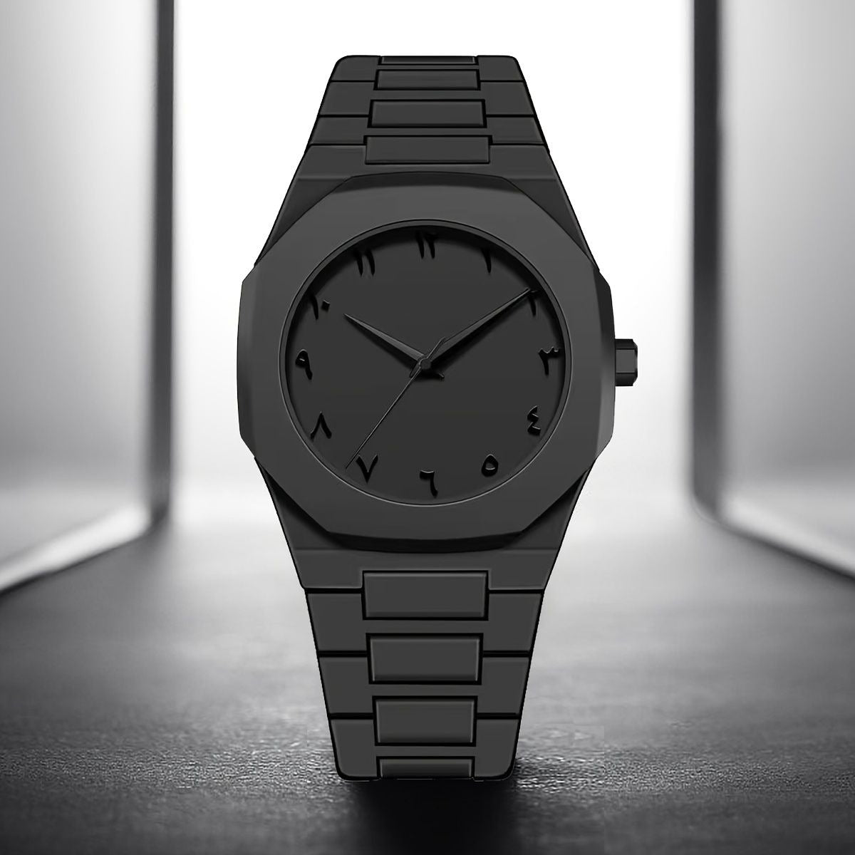 Full BLACK AURA Quartz Watch-Lightweight Design,Premium Quality Watch without box