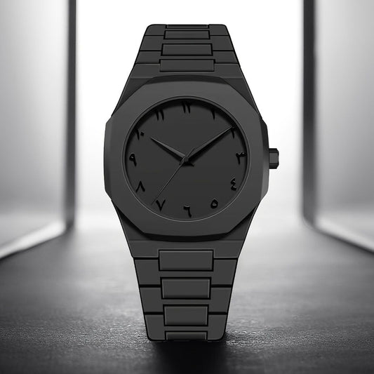 Full BLACK AURA Quartz Watch-Lightweight Design,Premium Quality Watch without box