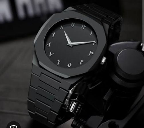 Full BLACK AURA Quartz Watch-Lightweight Design,Premium Quality Watch without box