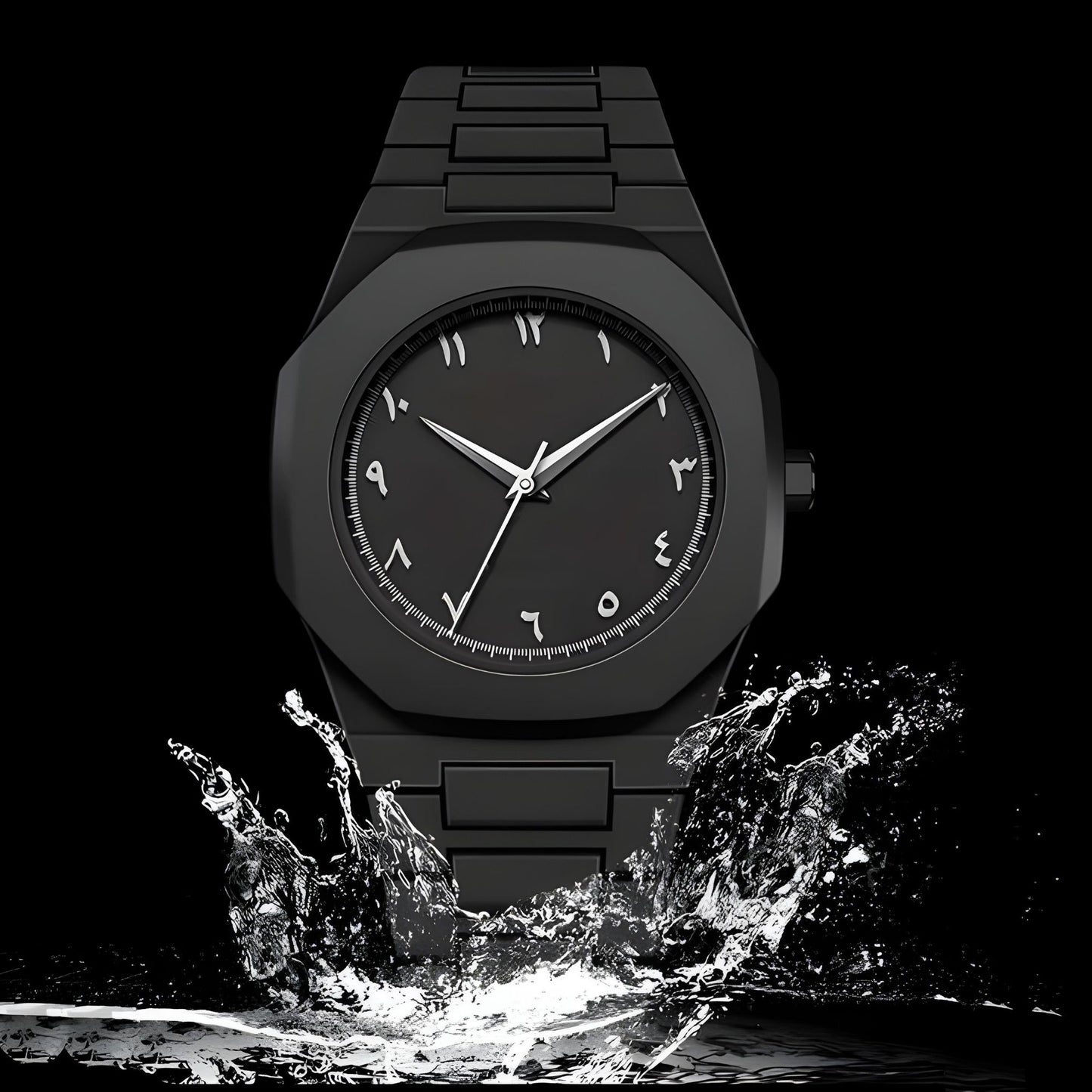 Full BLACK AURA Quartz Watch-Lightweight Design,Premium Quality Watch without box